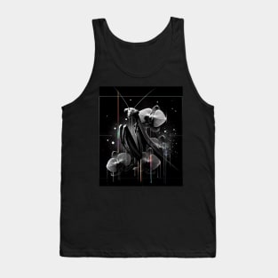 Monochromatic Praying Mantis Ghost Orchid Within Rainbow Colors Tank Top